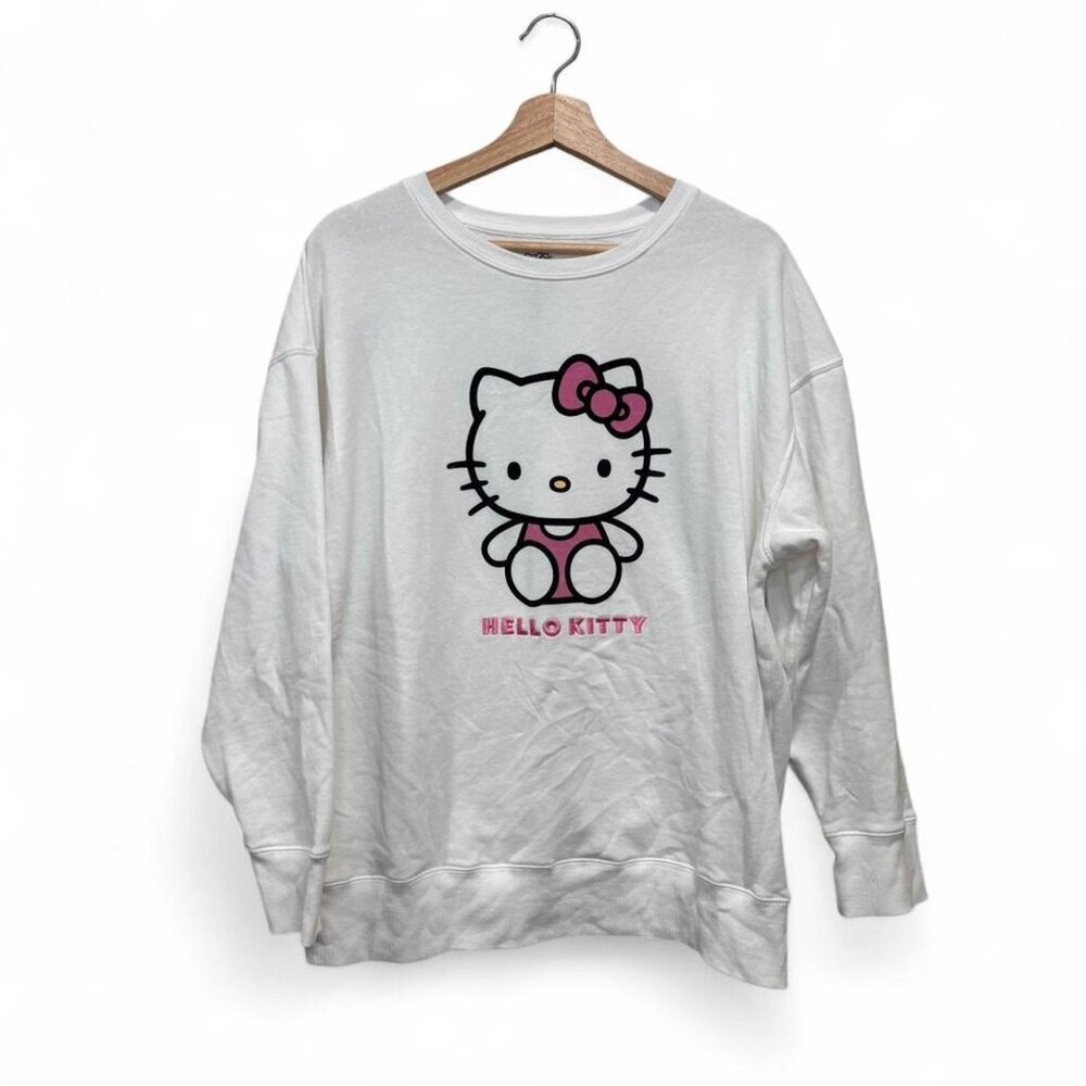 Hello Kitty Sanrio Y2K Long Sleeve‎ Tee Kawaii Crewneck Size M